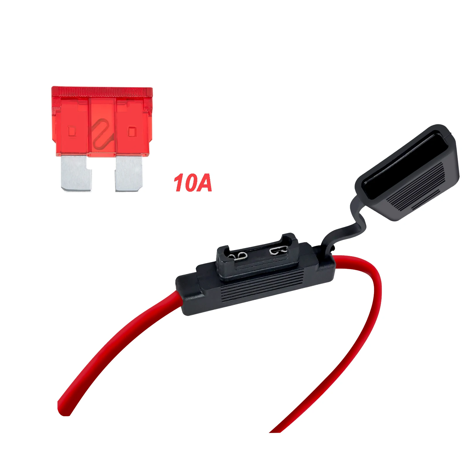 10/12/14/16/18AWG Inline-Sicherungshalter, wasserdicht, mit ATO/ATC-Flachsicherung, 5 A, 10 A, 15 A, 20 A, 30 A, 40 A, Sicherungshalter in Standardgröße