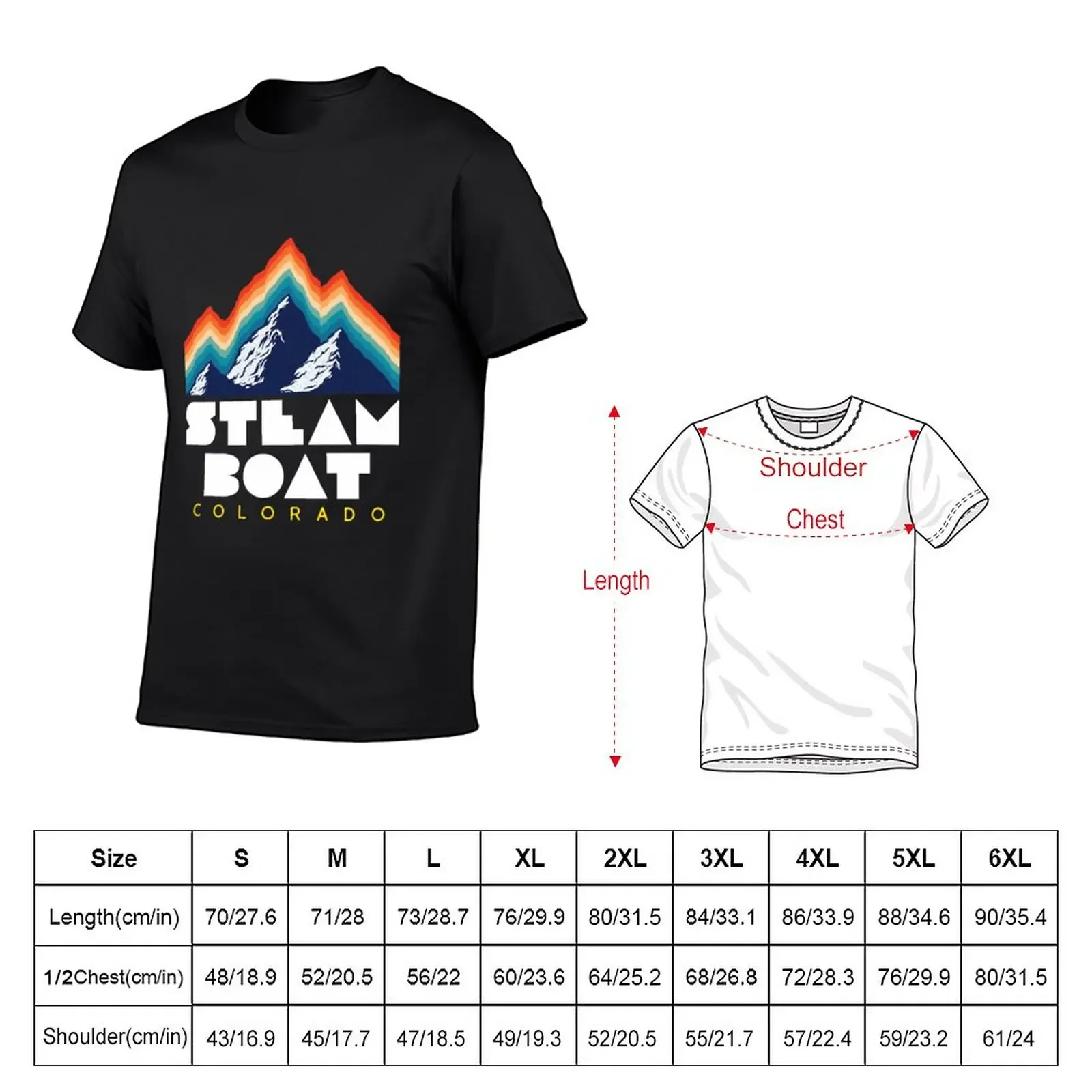 Steamboat, Coloradousa Ski Resort 1980S Retro T-Shirt blacks shirts graphic tees Men's t-shirts