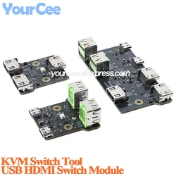 USB HDMI Switch Module Input Switch KVM Switching Tool Multi-computer Sharing Screen Keys Key Button Switch Switching