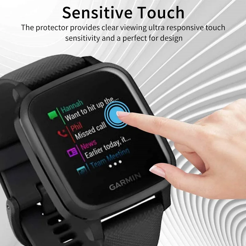 واقي للشاشة لـ Garmin Venu SQ2 SQ طبقة رقيقة واقية كاملة لـ Garmin Venu SQ2 SQ واقي غشاء مضاد للخدش فيلم احباط
