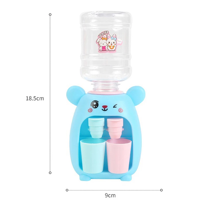 1pc 미니 워터 디스펜서 마시는 분수 어린이를위한 주방 장난감 선물 어린이 만화 물 주스 우유 마시는 분수 장난감
