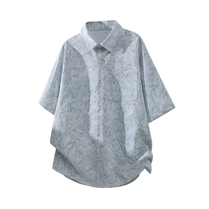 

Men Casual Short Sleeve Shirts Men Summer Minimalist Versatile Comfortable Breathable Business Daily Tops Men Office Shirts