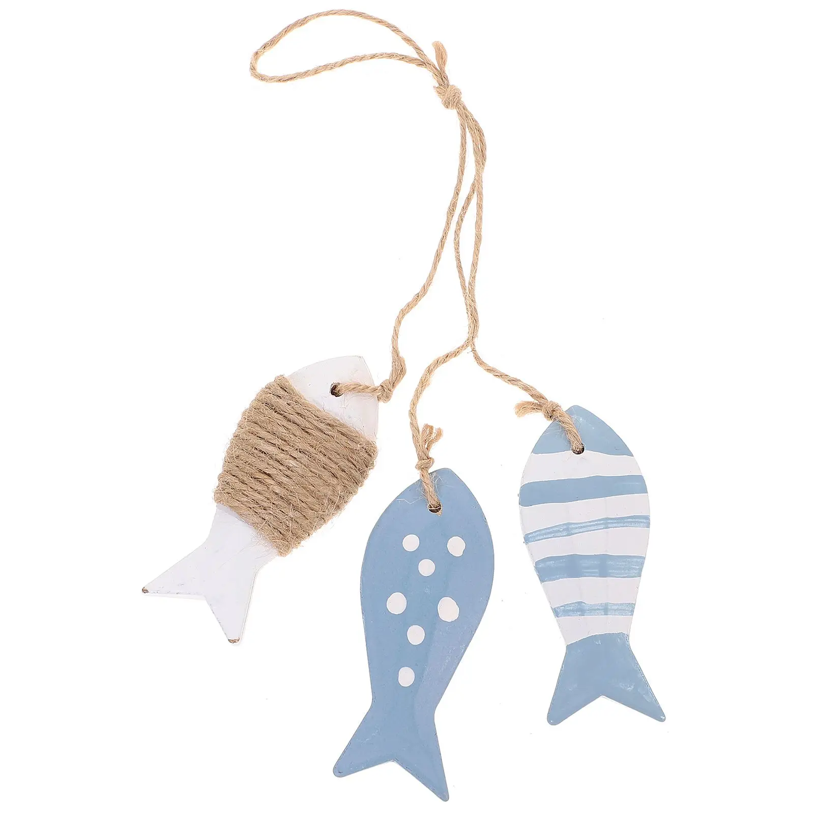 

Wooden Fish Curtain Decorations Hanging Pendants for Wall Christmas Tree Home Party Kindergarten Wind Chimesnaments