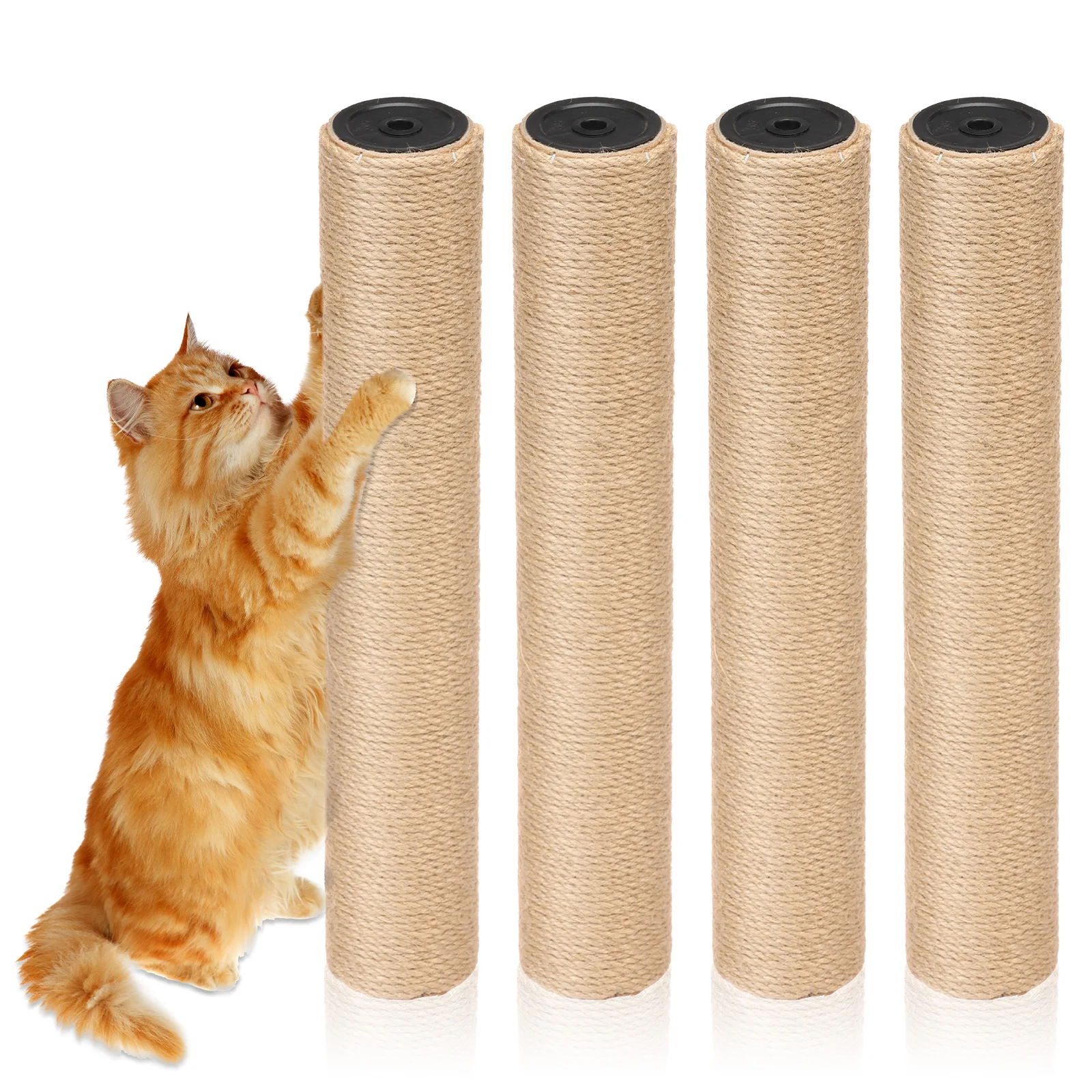 Poteaux de rechange pour griffoir pour chat, corde en Sisal naturel, recharge d'arbre pour chaton, cadre d'escalade, accessoires, jouet pour animaux de compagnie, 4 pièces