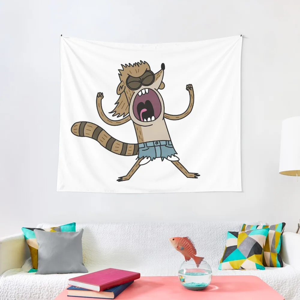 

Rigby's Death Punch of Death Regular Show Tapestry Carpet Wall Wall Tapestries Tapestry