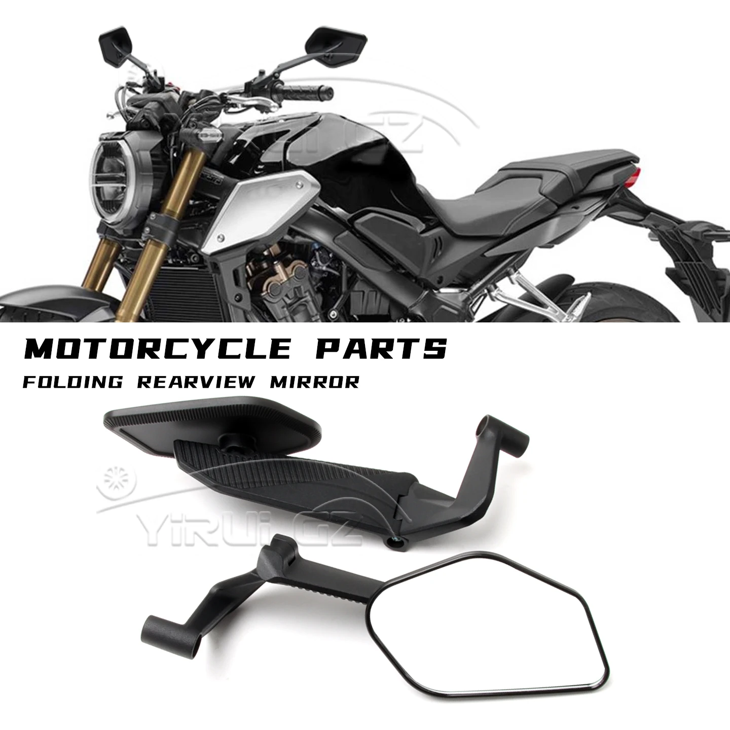 

NEW Side View Mirror Motorcycle For HONDA CB650R CB500F CB1000R CB750 CB400F XADV750 Wind Wing Stealth Winglets Rearview Mirrors