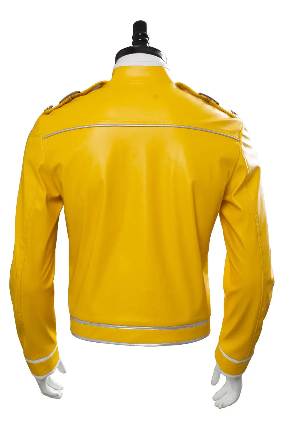 Costume de Cosplay de Freddie Mercury pour Homme Adulte, Veste Jaune, Manteau d'Halloween, Vêtements de ixde Carnaval