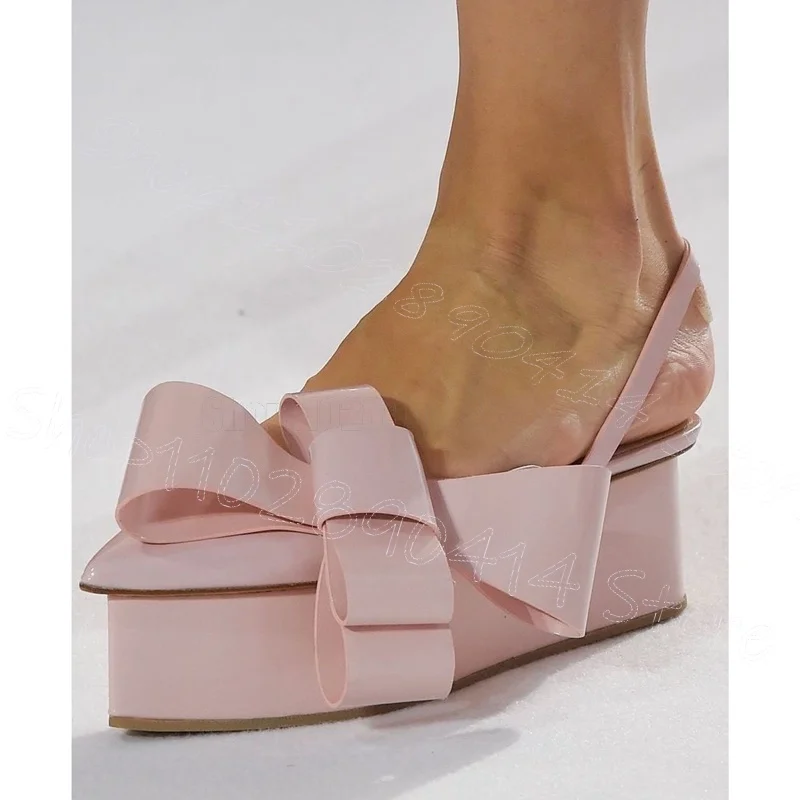 Black Bow Knot Pointed Toe High Top Runway Pumps Slip On Women Shoes Novel Fashion Party Feast Dating 2025 Zapatos Para Mujere