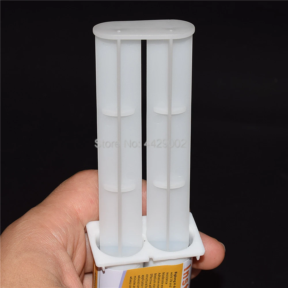 1 Stück/100 Stück 50ml Putter 1:1 AB-Kleber Zweikomponenten-Kartuschen Putter-Klebstoff-Spritze für 50ml 1:1 AB Epoxidharzklebstoffe – Detail 4