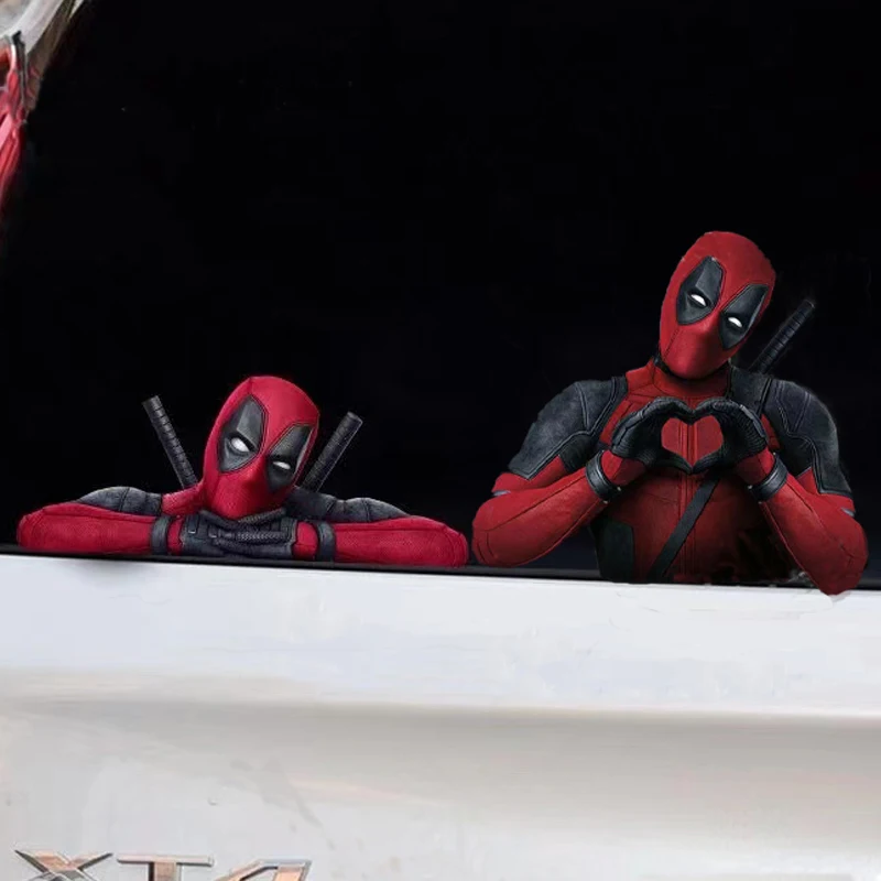 Autocollant de dessin animé Deadpool Wolverine, autocollants imperméables, décalcomanies de voiture décorées, personnalité, créativité, cachant des