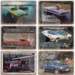Automobile Metal Sign Car Truck Van Pickup Ads Metal Plaque Pontiac Chieftain Catalina Star Chief Bonneville GTO Dodge Charger