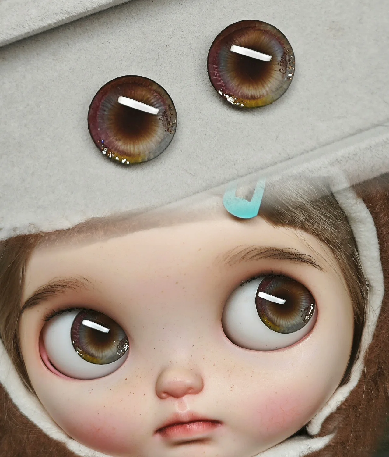 Handmade Glass Eye Pieces for BJD Blythe Dolls Cute Simulation Eyes DIY Modified Replacement Eyes Doll Makeover Accessories