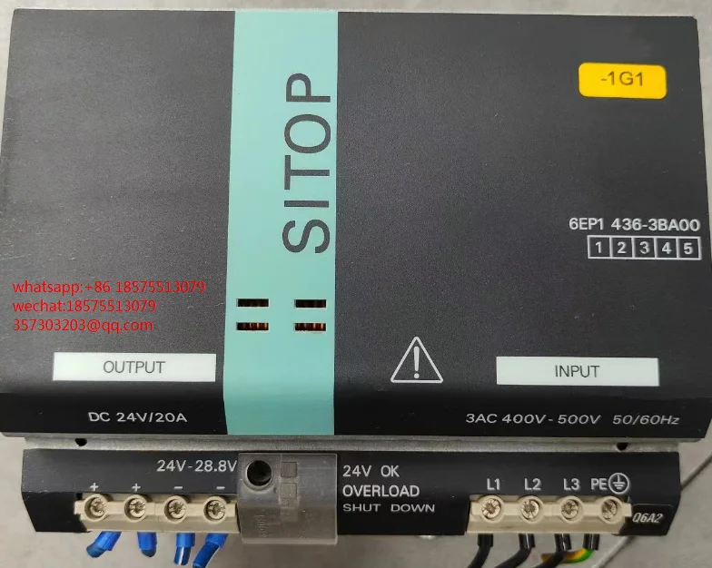 

For 6EP1436-3BA00 Power Supply, Input 380v, Output Two 24v-28.8v 20A 1 Piece