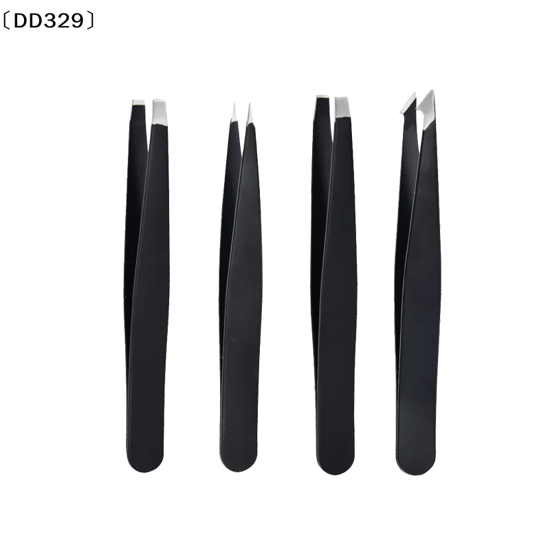4PCS Tweezers Set Makeup Tools Stainless Steel Tweezers For Eyebrows For Facial Hair And Ingrown Hair Removal〔DD329〕