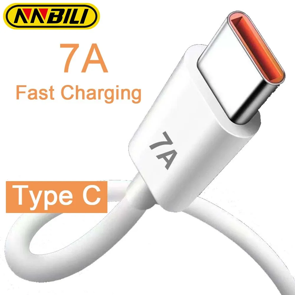 NNBILI 7A 100W USB Type C Super-Fast Charge Cable for Huawei P40  Fast Charing Data Cord for Xiaomi13 12 Pro Oneplus Realme POCO