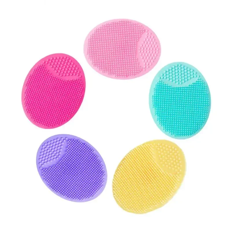 Silicone Face Wash Brush Clean Pores Baby Shampoo Brush Baby Bath Brush Soft Hair Round Shampoo Comb Home Use