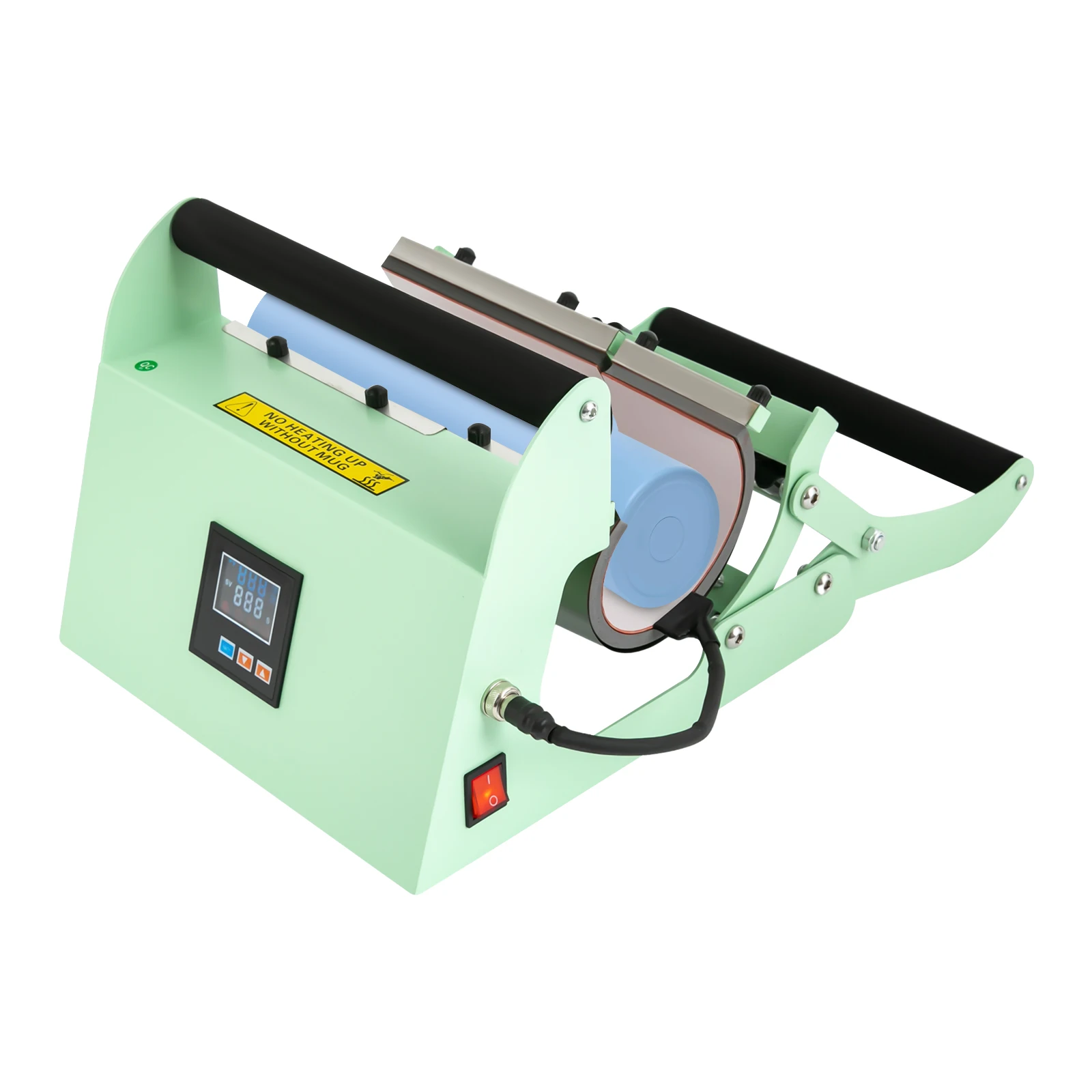 

500W 110V 40OZ Light Green Tumbler Heat Press Machine Mug Tumbler Press Machine Cup DIY Press Machine 0-999s Time Range