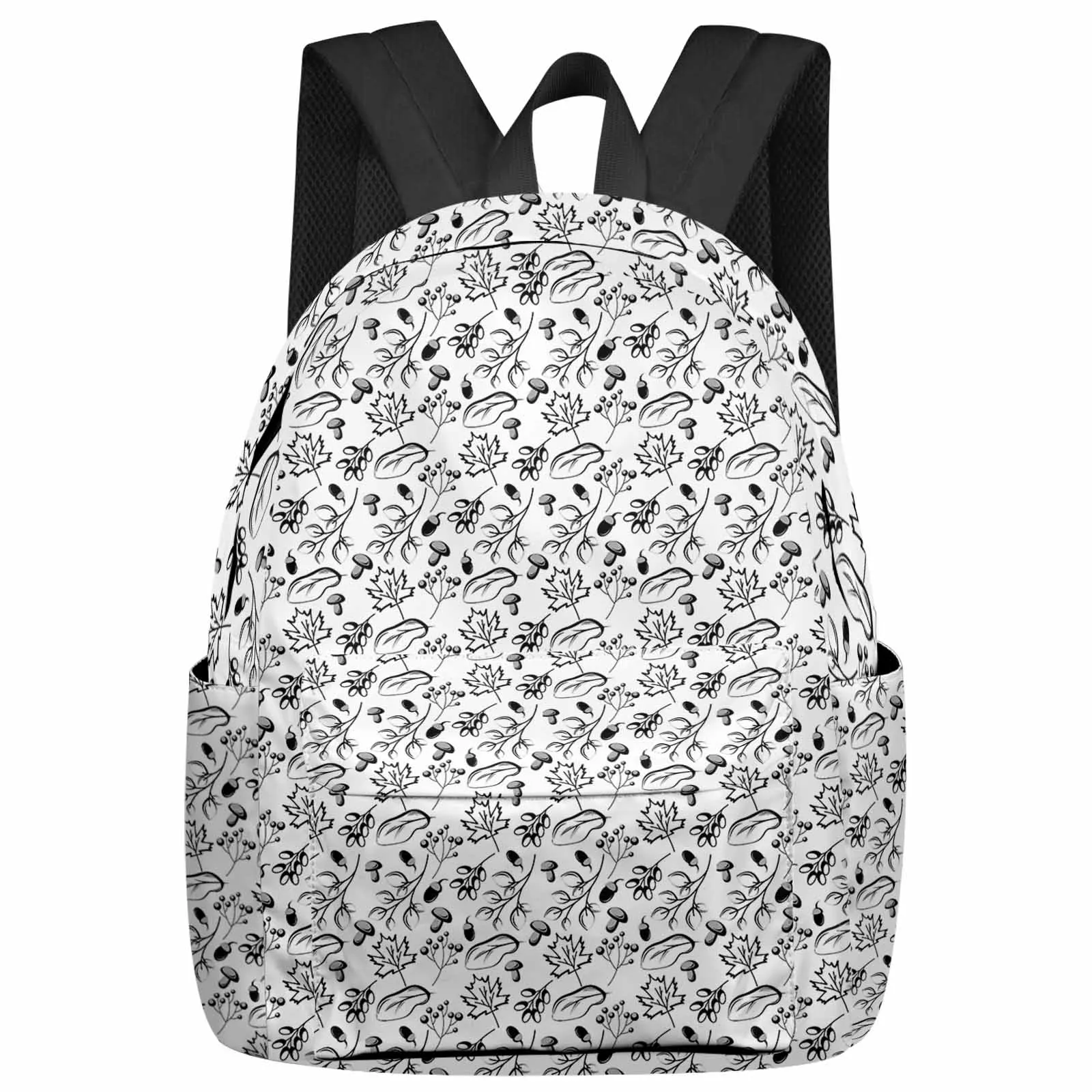 Simple Lines Retro Backpack School Bags for Teenagers Students Laptop Bag Women's Casual Travel Backpack