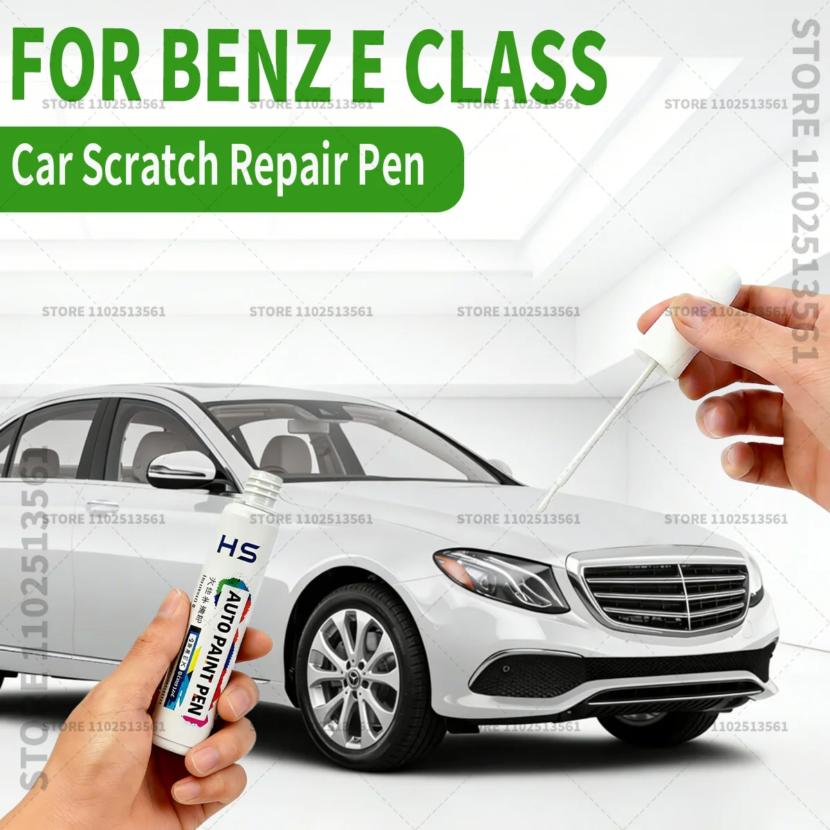 For Mercedes Benz E Class White 149 Red 3996 Black 897 Grey Car Paint Repair Pen Touch Up Scratch Remover DIY Auto Accessories