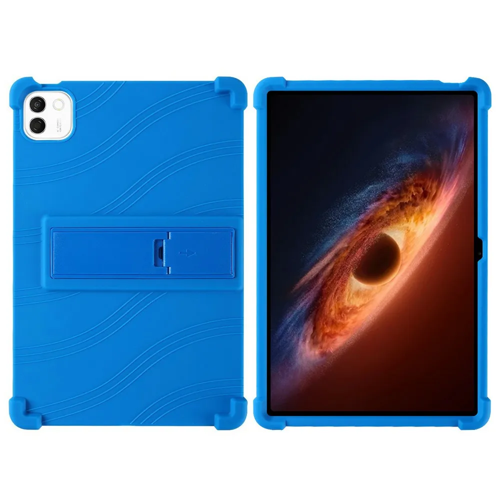 For Honor MagicPad 4 Case Adjustable Kickstand Silicone Tablet Protective Cover - Dark Blue