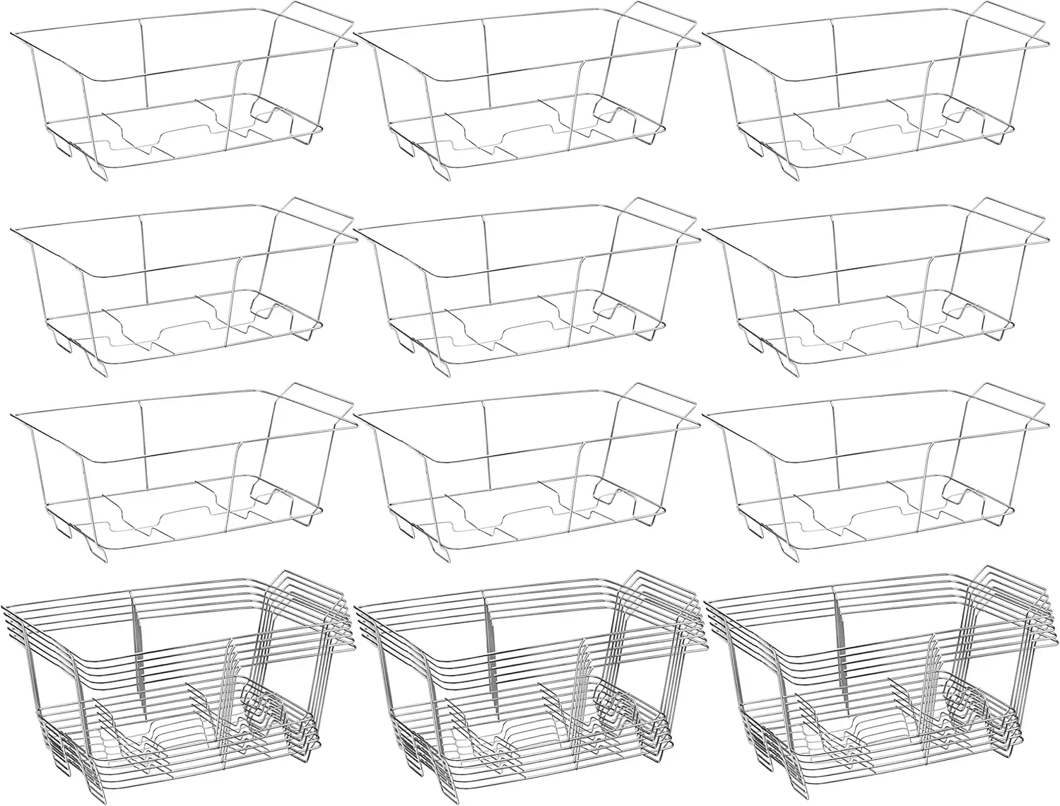 Chafing Wire Rack Buffet Stand - 24 Pack Full Size Racks For Dish Serving Trays Food Warmer catering supplies