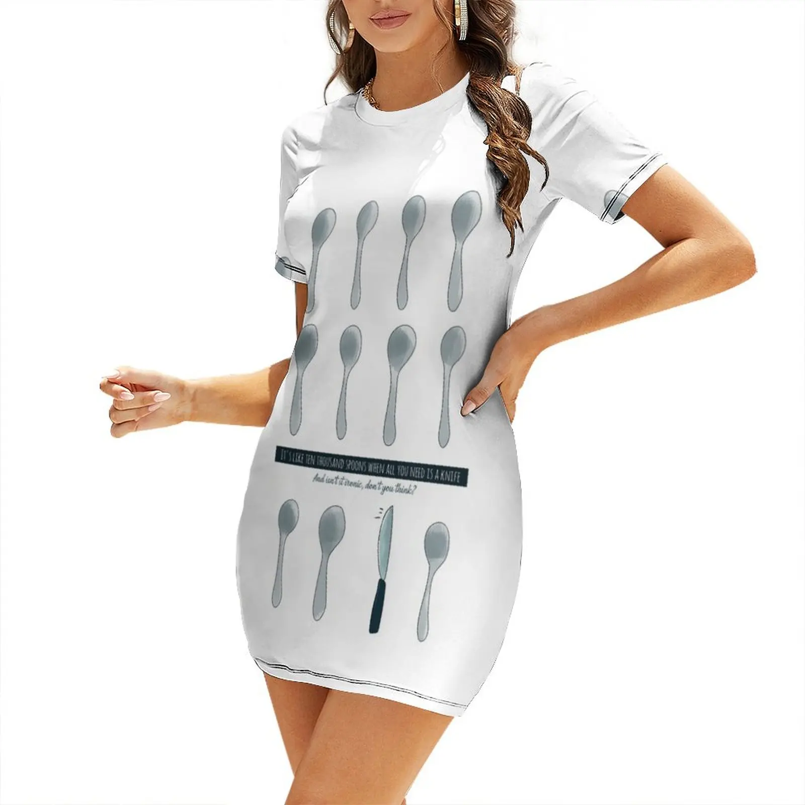 Ironic Short Sleeved Dress dress summer 2024 women women's clothing trend 2024