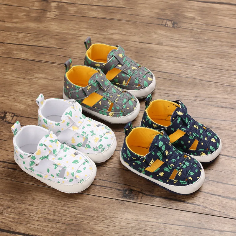 

Newborn Soft Sole Baby Boys Fashion Summer Soft Crib Shoes First Walker Anti Slip Sandals