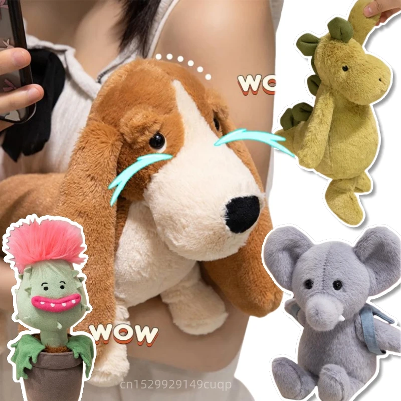

Kawaii Creative Soothing Animal Sausage Dog Plush Doll Pillow Cannibalistic Flower Backpack Elephant Dinosaur Plush Appease Toys