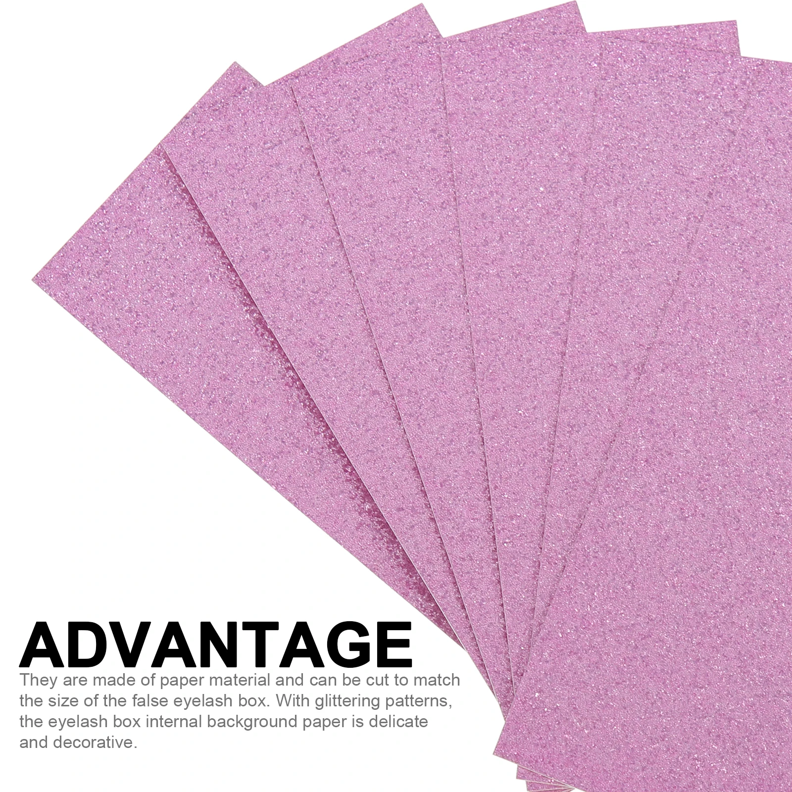 

50pcs Background Paper For Eyelash Box Thickened Bottom Internal Decoration Packaging Accessories Glitter Paper Eyelash Display