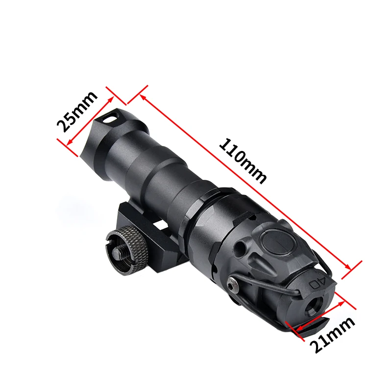 WADSN Tactical KIJI K1-10° Metalowa latarka LED z białym światłem odpowiednia do szyny Picatinny 20mm broń myśliwska kask Scout Light