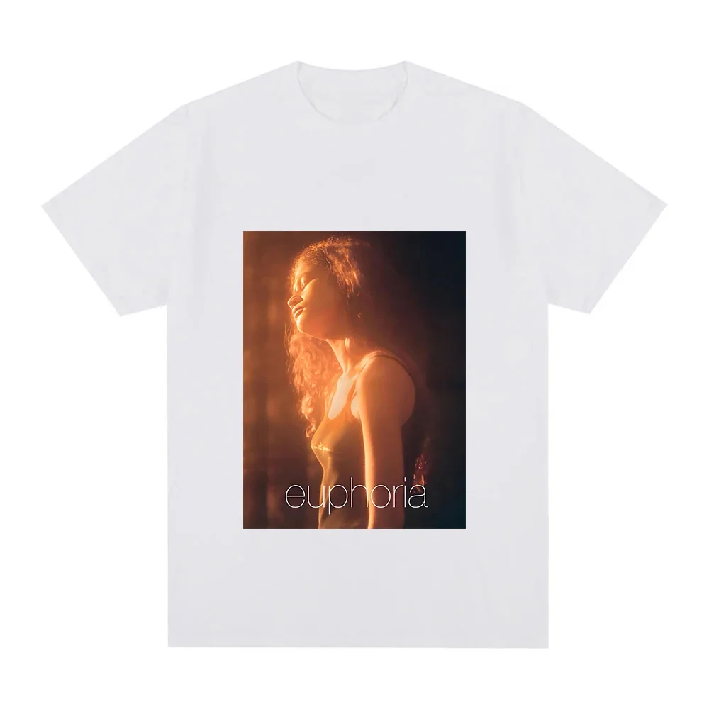T-Shirt Euphoria Season décontracté à col rond avec impression graphique, vêtements féminins en coton de haute qualité, t-shirts unisexes