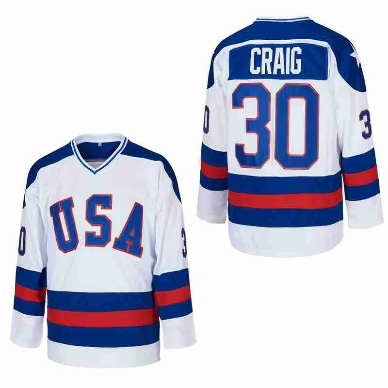 

Ice hockey jerseys 1980 USA TEAM 30 CRAIG 17 O'CALLAHAN Sewing embroidery Outdoor sportswear White US Miracle On