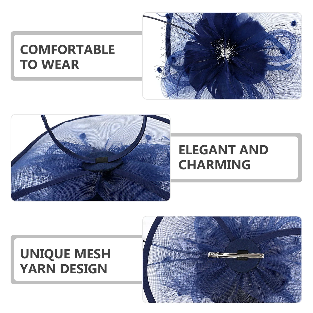 

Вуаль из сетчатой пряжи, шляпа-чародей, один размер, подходит для большинства повязок на голову, заколка для волос, аксессуары для костюмов 20-х годов, 1920-х годов, вентиляторы-хлопушки для женщин, чай