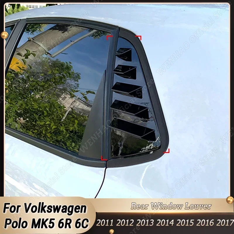 

Для Volkswagen Polo MK5 6R 6C 2011-2017 автомобильная тонировочная пленка для заднего стекла, жалюзи, жалюзи, наклейка, накладка, комплекты кузова, тюнинг