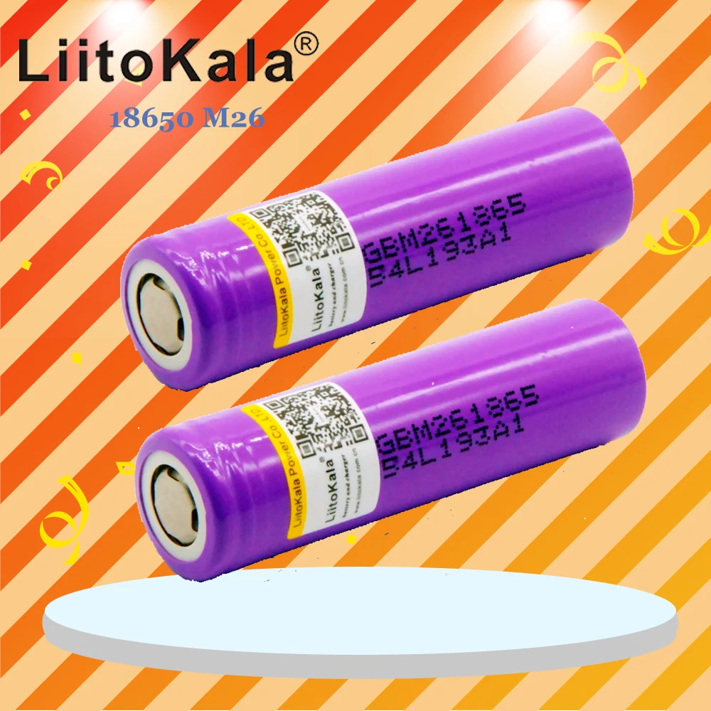 Nowy LiitoKala M26 18650 2500 2600 mah 10A 18650 litowo-jonowy akumulator bezpieczny akumulator