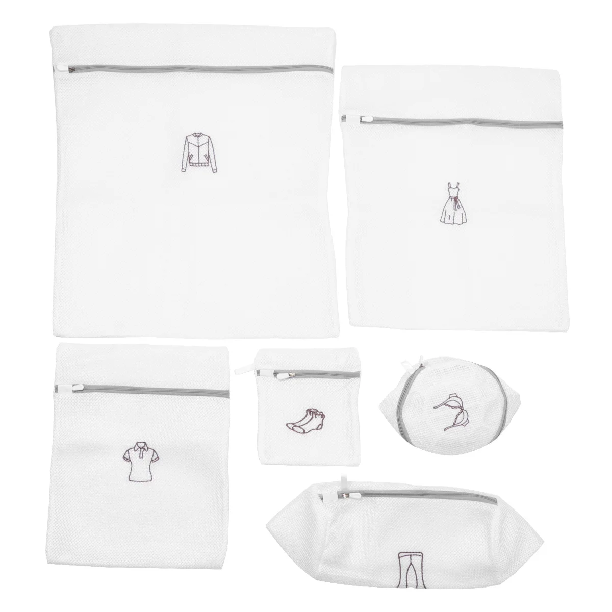 

6Pcs Laundry Mesh Bags for Delicates Protective Washing Storage Travel Garment Bags Delicates Laundry Bag Washing Bag