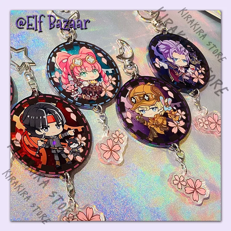 

Ace Attorney Asōgi Kazuma Q Version Pendant Acrylic Hanging Drop Keychain Mikotoba Susato Accessory Decoration Gifts Kawaii
