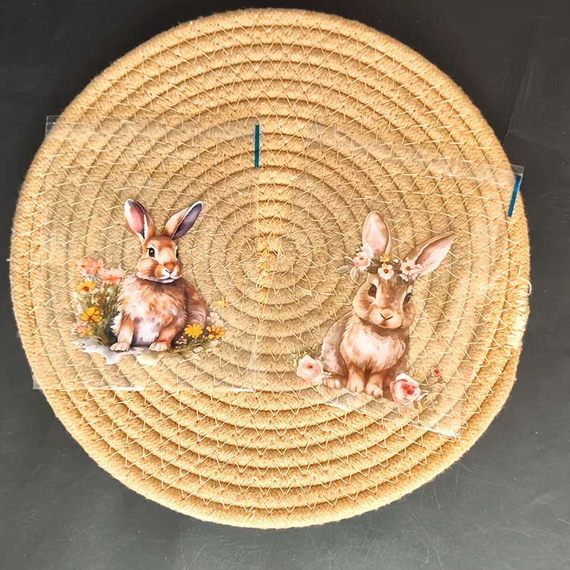 100/200 Stück Geschenktüten mit Osterhasen- und Blumenmuster, niedliches Hasen- und Frühlingsblumenmuster, transparente, selbstklebende Beutelverpackung – Detail 12