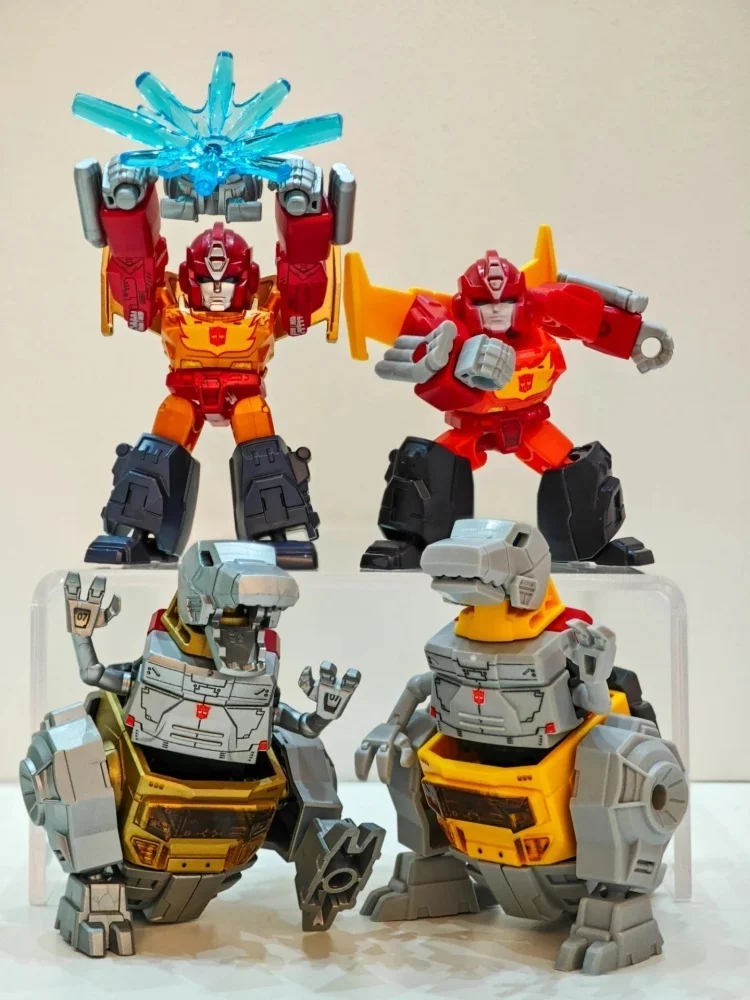 Set Mainan Transformasi Blokees Vol.4 dengan Grimlock Starscream Brawl Scourge - Figur Aksi untuk Hadiah Halloween & Natal