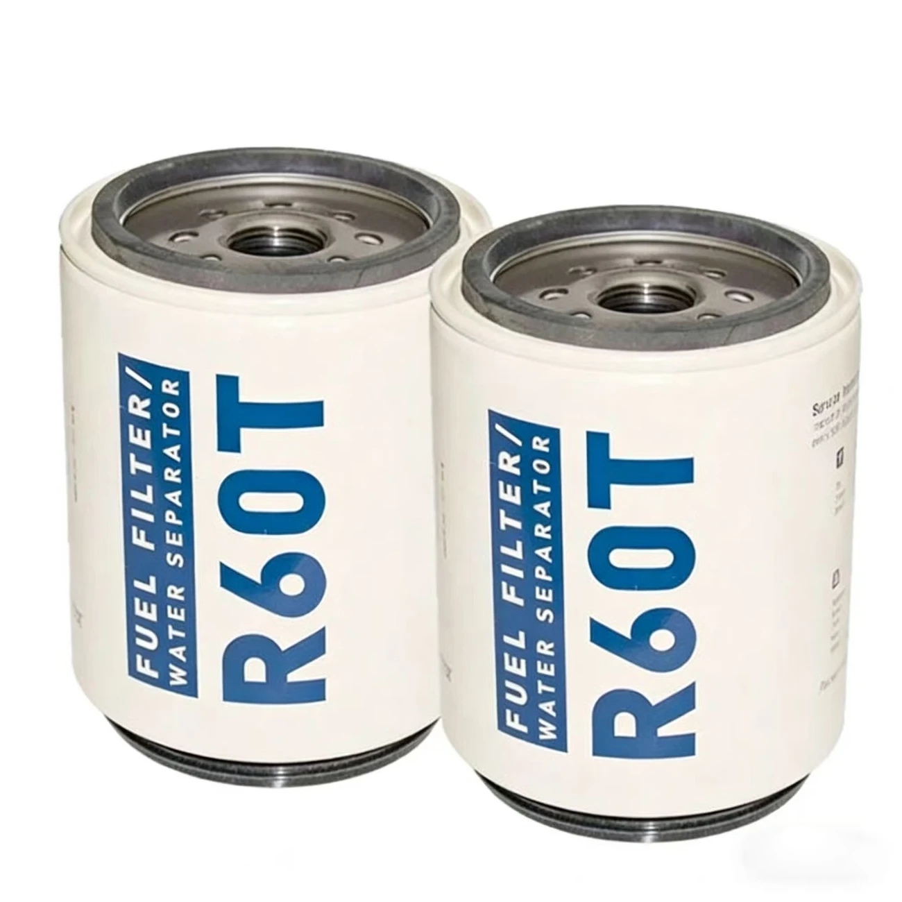 (2PCS) Filtro de Combustible Diésel con Separador de Agua R60T, Elemento de Repuesto de 10 Micras Tipo Spin-on Compatible con las Series Racor 760R, 660R, 460R, 360RC - para