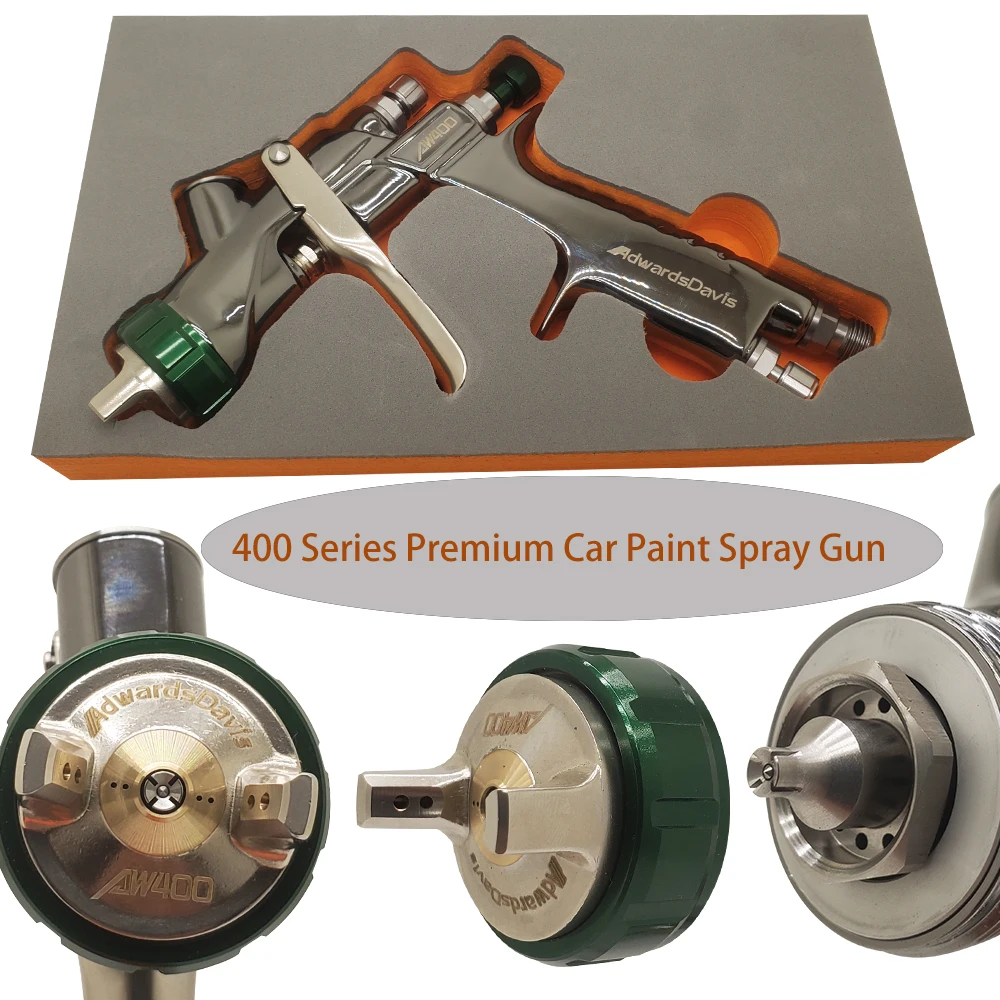 

W400 HVLP High Atomization Automotive Paint Spray Gun Plum Blossom Nozzle for Topcoat Clear Coat Water-Based Paint