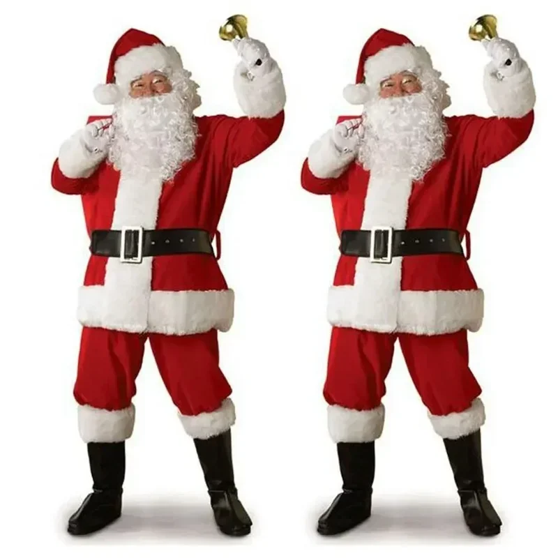 

FC6Christmas Costume Dress Up Clothes In Christmas Men Adult Christmas Cosplay Costume Christmas Santa Claus Costume Cosplay@FC8