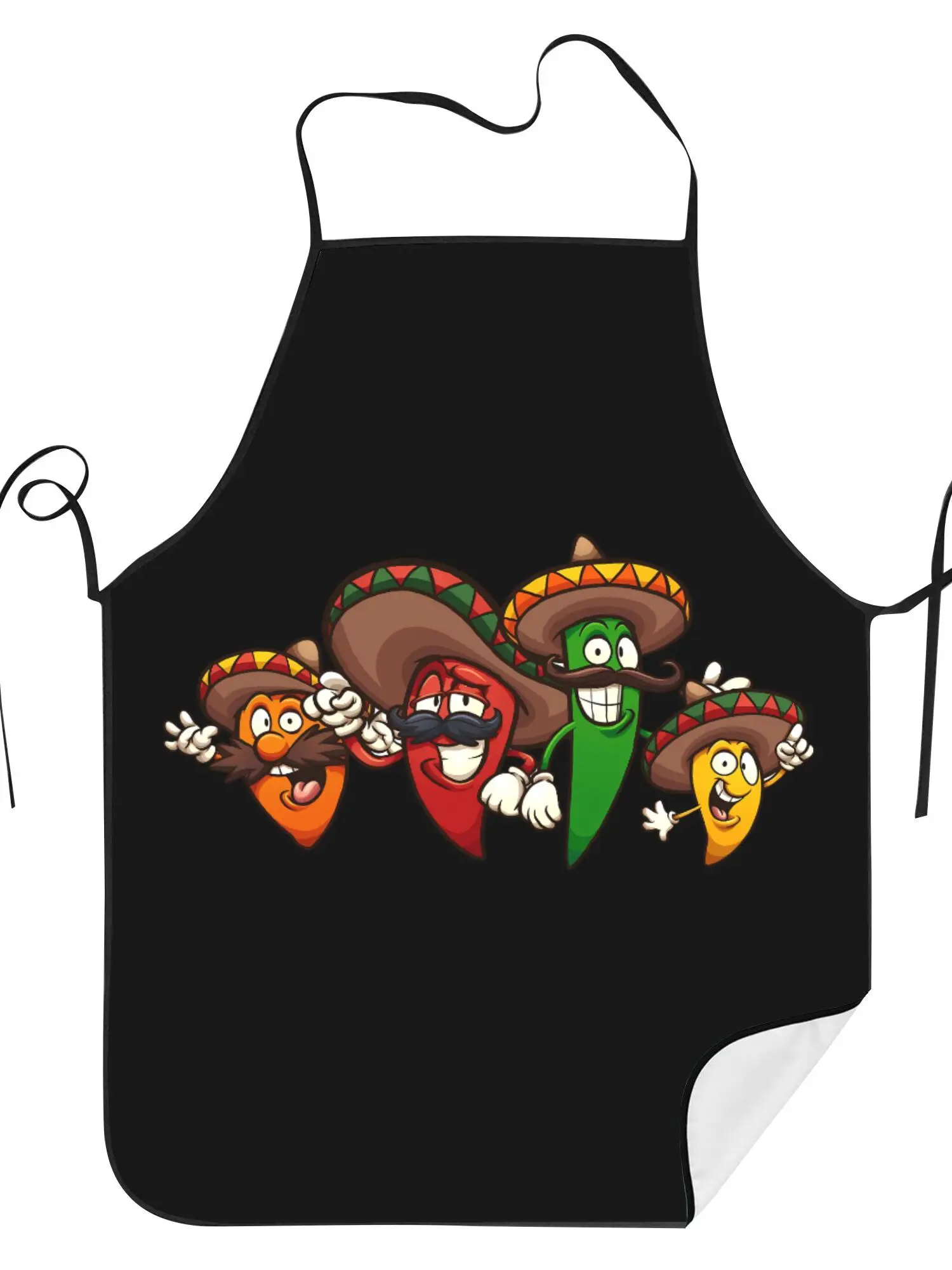 Funny Chili Pepper Apron, Cute Mexican Food Graphic Cooking Bib, Spicy Kitchen Decor, Novelty Gift for Chef Cook
