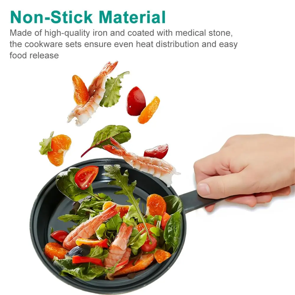Good Quality 13 Pcs Full Kitchen Cookware Set  Glass Lid Non-Toxic Purple Induction Cooking Pot Set