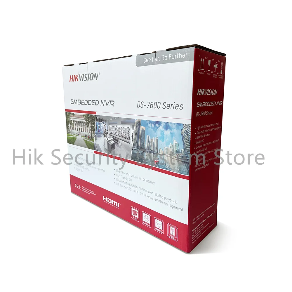 Hikvision 8K NVR 16CH 16 POE Port 1U 2 SATA HDMI/VGA Independent Output Network Video Recorder DS-7616NI-M2/16P