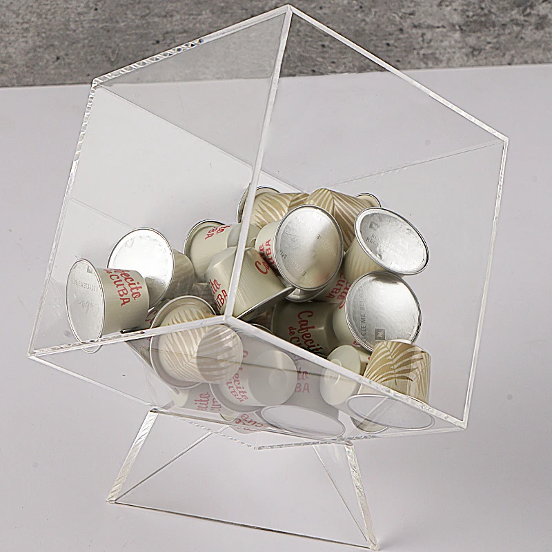 Transparent Acrylic Capsule Coffee Storage Stand Box Nespresso Coffee Pod Cup Holder Nordic Storage Box Holder