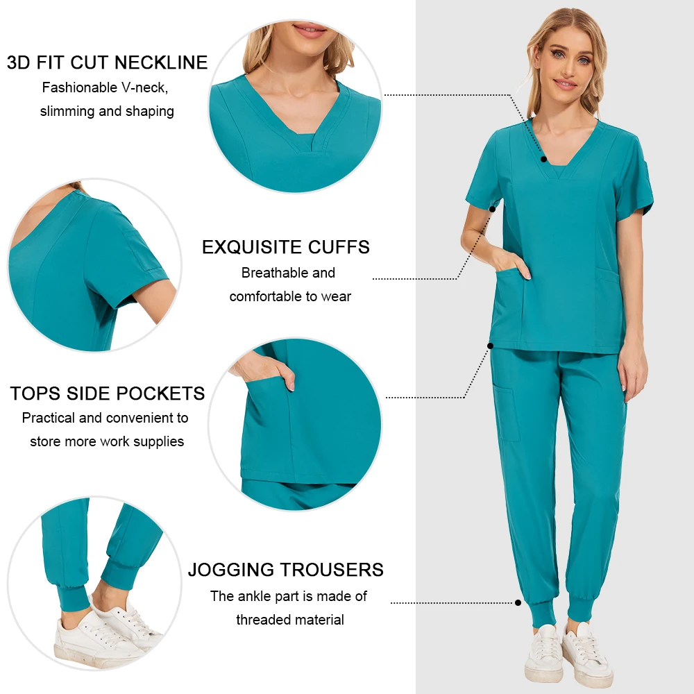 Medical Two-piece Set Uniform Hospital Doctor Special Operating Room Surgical Gown Thin Breathable Pediatric Dental Clinic Scrub