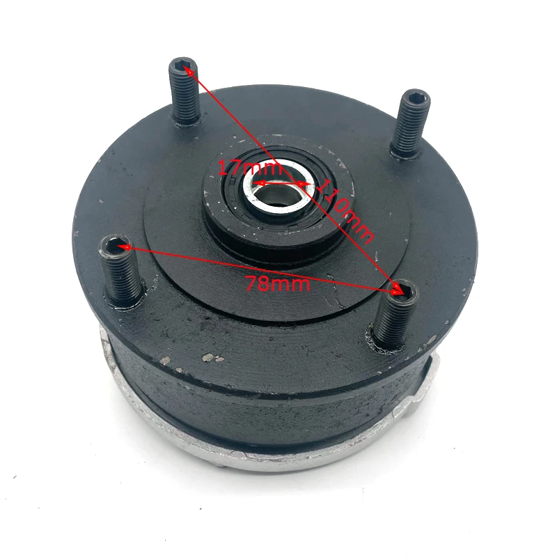 110mm*4 Stud Brake Drum Wheel Hub Left/Right Drum Brake For 125cc 150cc 200cc ATV QUAD Bike Buggy Karting
