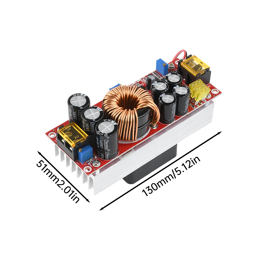 1800W 40A DC-DC Step Up Power Supply Module 10-60V To 12-90V Boost Converter Adjustable Voltage Charger