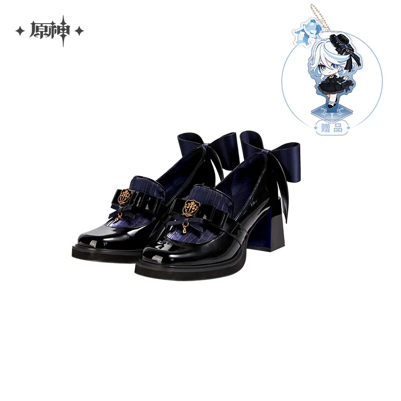 Furina Schuhe Spiel Genshin Impact Offizielles Thema Impression Serie Focalors Splicing Loafer Lolita JK Schuhe Cosplay Doujin Geschenke